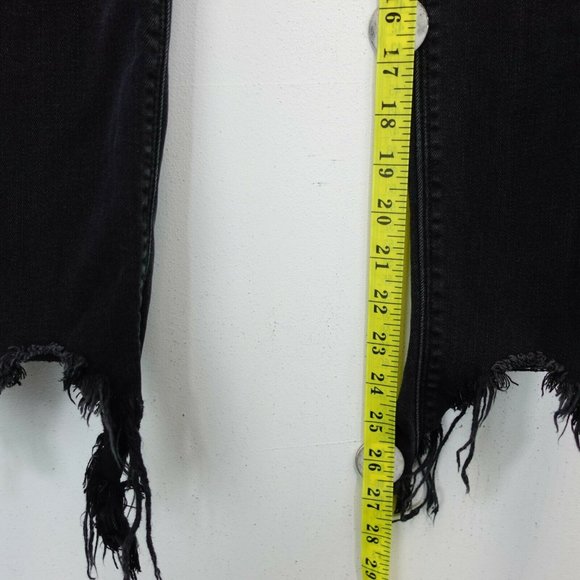 HIDDEN Women Washed Black Denim Skinny Jeans 26 Slim Frayed Distressed Mid Rise - Picture 9 of 13